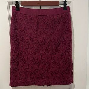 Ann Taylor Lace Pencil Skirt